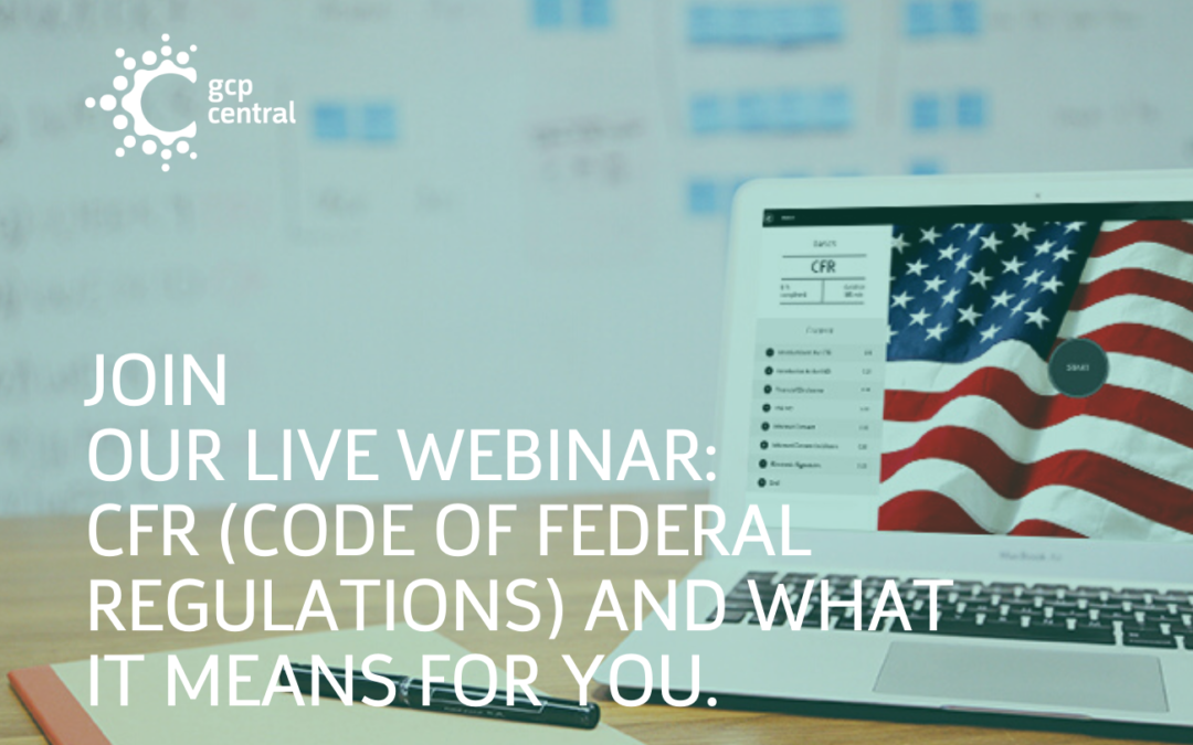 Join Our Live Webinar: CFR (Code of Federal Regulations) And What It Means For You.